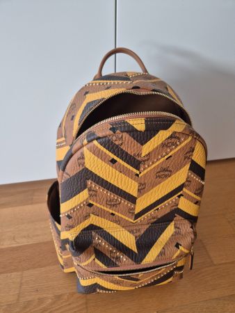 MCM Rucksack Cognac/Gelb, Nieten, top Zustand, Sommer Sale!