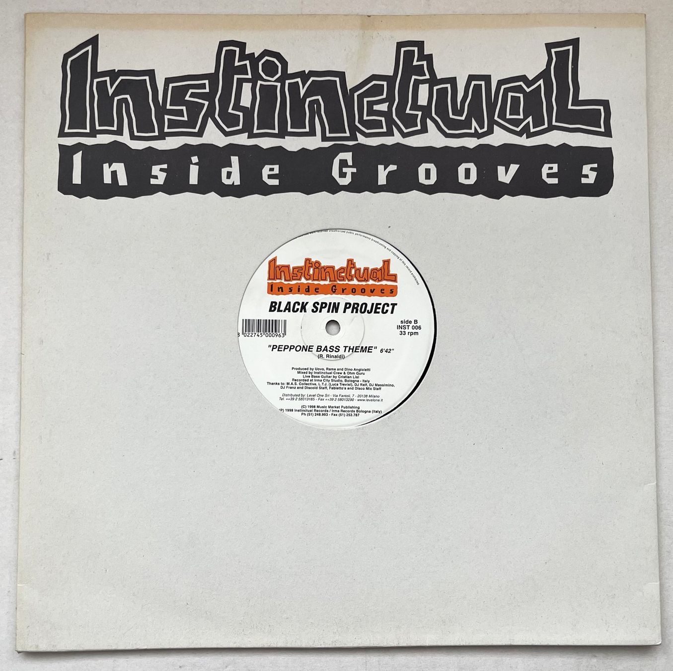 Schallplatten: Black Spin Project “Peppone Bass Theme”  - Vinyl – Gebraucht aus Oftringen von Vucki 1