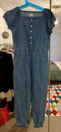 Jeans Anzug, Jumpsuit, Gr. 134,  Polarn O. Pyret, nagelneu!