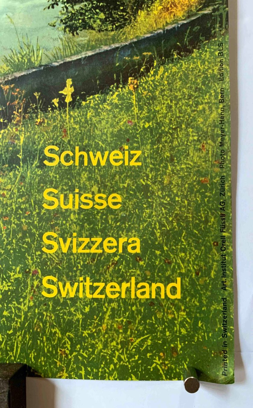 Foto & Immagini: Bern-Loetschberg-Simplon vintage Poster Plakat – Usato da Goldau venduto da Balkonia09 3