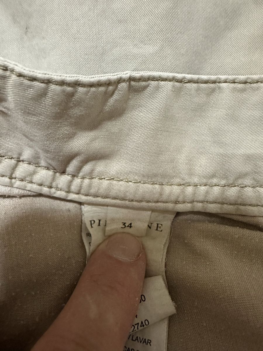 Pantaloni: Pierre One Sommerhose Baumwolle, beige Gr 34 – Usato da Zürich venduto da Herbion1 3