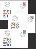 3 FDC 483 - 485 Serie Einzelmarken ET Bern 17.9.1970