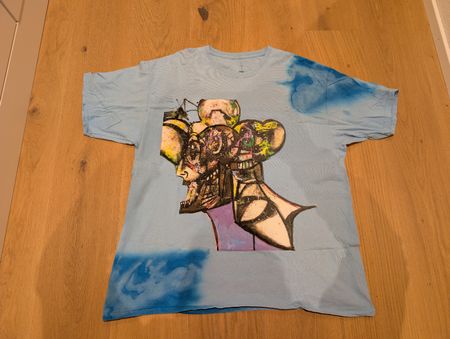 Travis Scott Portrait of Travis Tie Dye T-Shirt, Grösse XXL