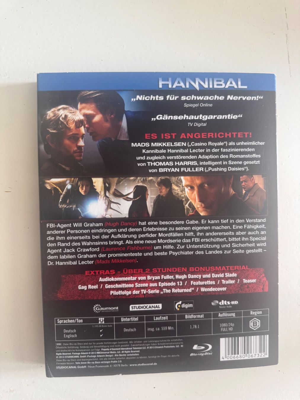 Alle DVDs: HANNIBAL. (BLU-RAY) 1 STAFFEL – Gebraucht aus Basel von san_2qlq 1