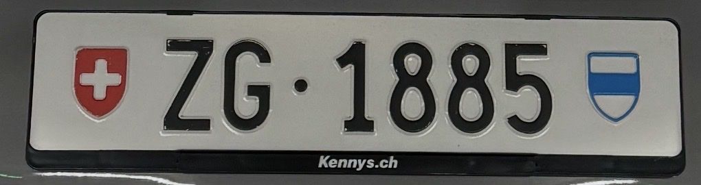 Insegne: ZG 1885 Kennzeichen – Nuovo (secondo la descrizione) da Zug venduto da Kenny