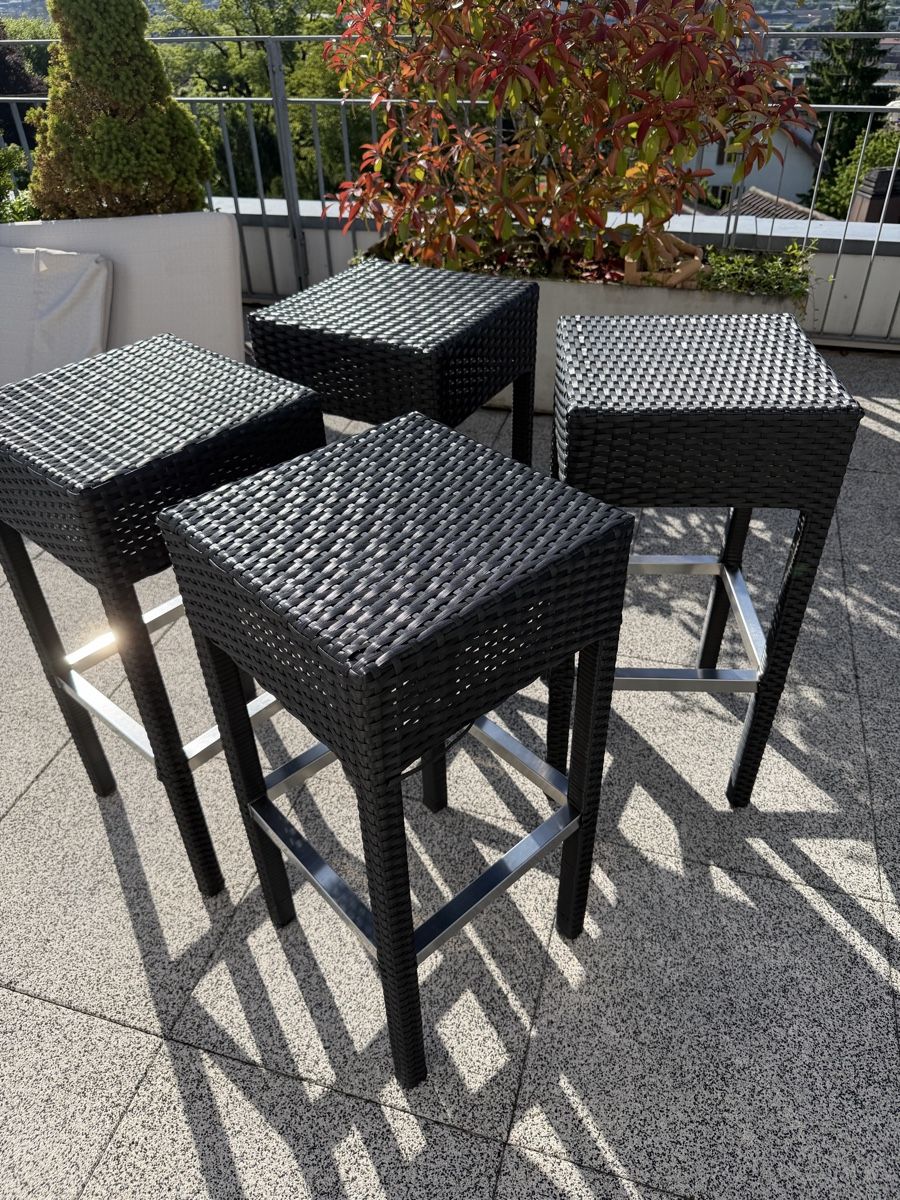 Sgabelli: Outdoor Barhocker (Rattan), 4 Stück – Usato da Port venduto da 12salento12