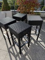 Outdoor Barhocker (Rattan), 4 Stück