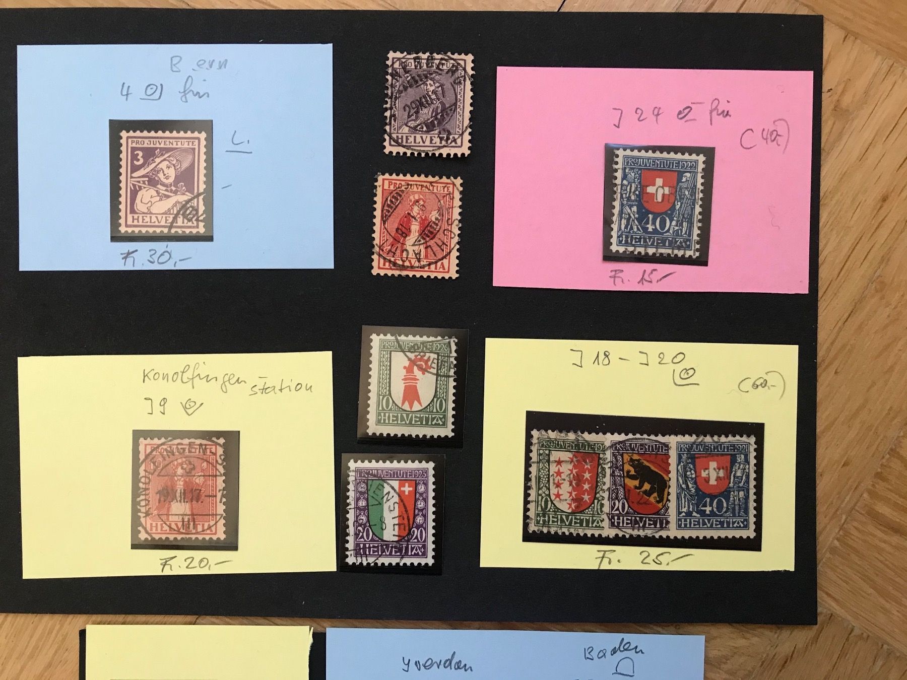 Alle Briefmarken: PJ Kleinlot ab J4 – Gebraucht aus stäfa von brandy66 1
