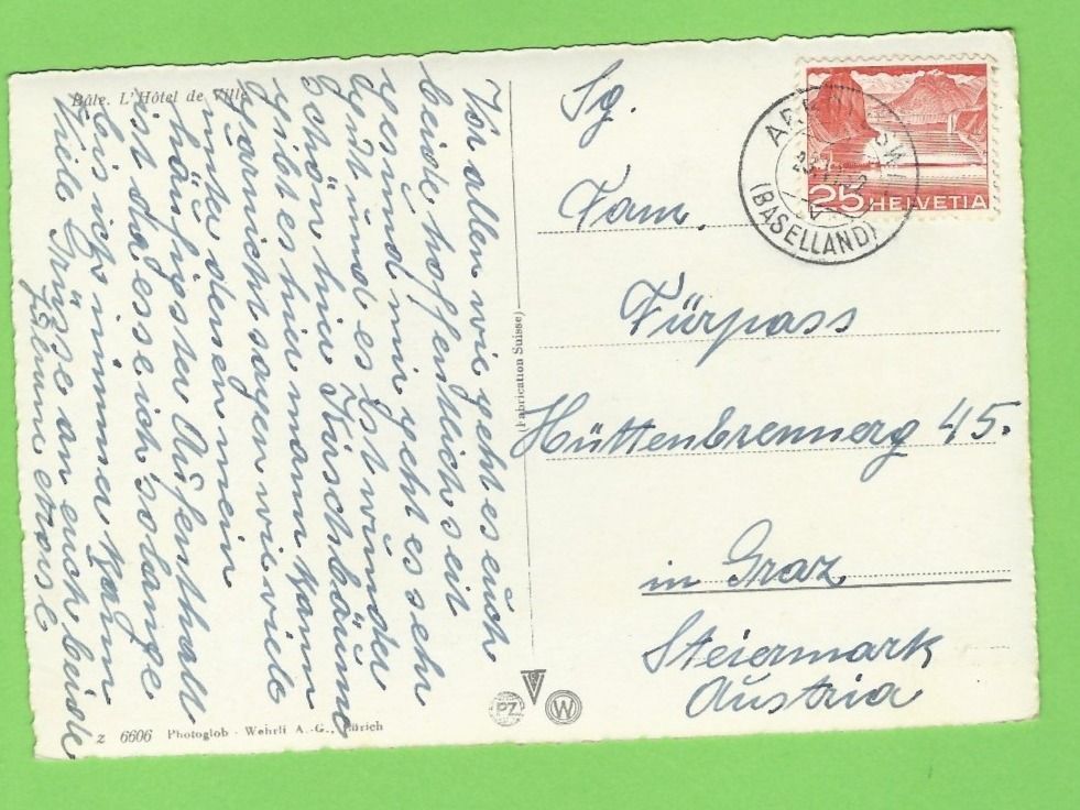 Cartoline postali: Basel, Rathaus – Usato da Zürich venduto da t24_de 1