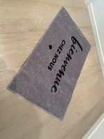 Tapis bienvenue "Chez Nous" gris moderne, taille 60x35cm, pa