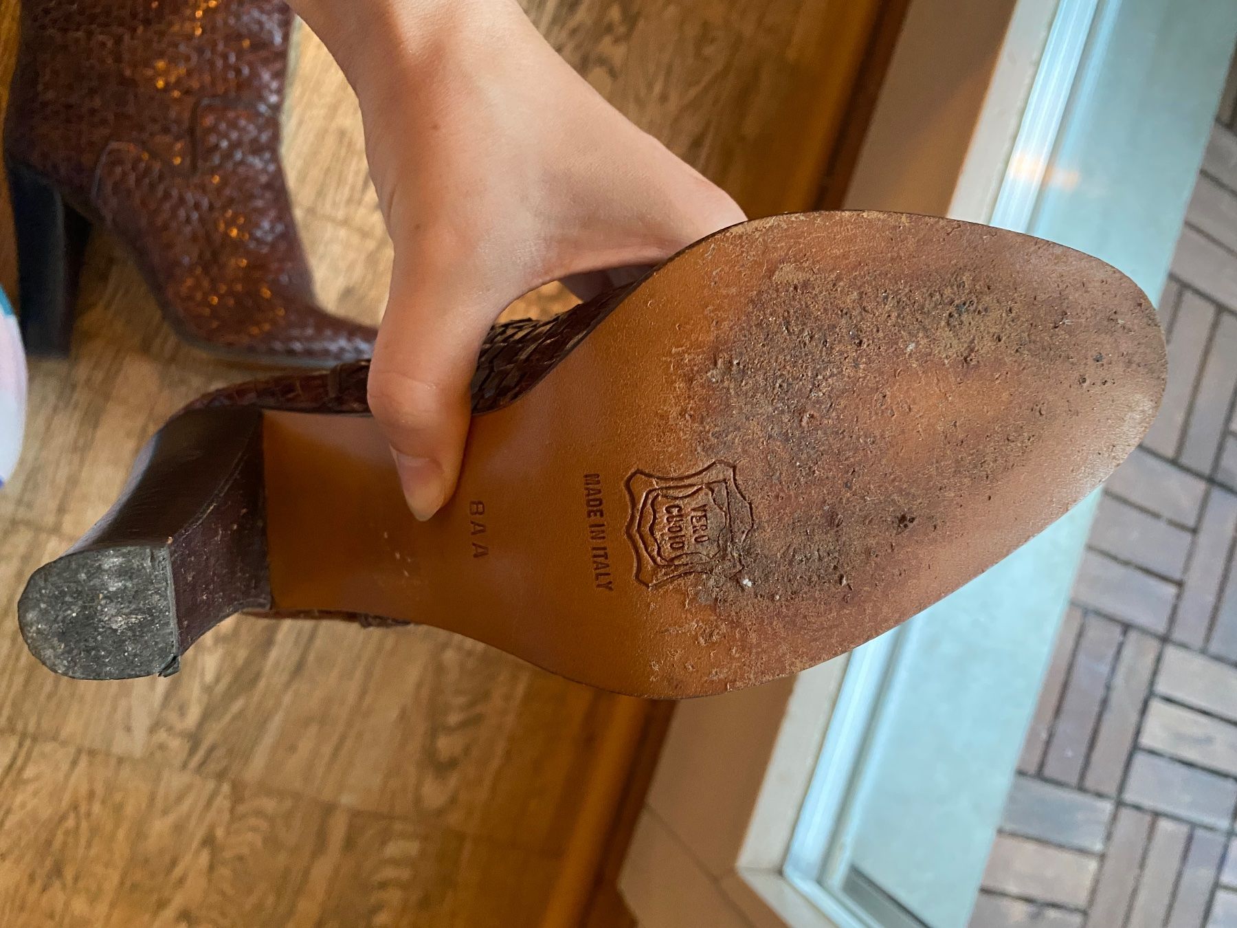 Scarpe da donna: Intrecciato vintage leather boots – Usato da Zürich venduto da flu_md8h 3