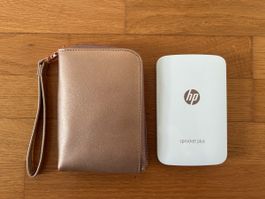 HP Sprocket Plus Fotodrucker + Portemonnaie Rosegold