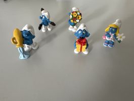 5 Schlümpfe Figuren 