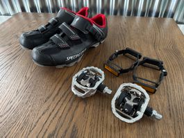 Specialized Comp MTB Schuhe Gr. 45 mit Shimano Pedalen