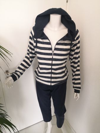 🤩STREET ONE STRICK JACKE & KAPUZE BLAU-WEISS