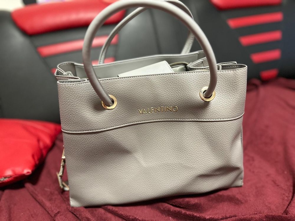 Mario Valentino Tasche, Grau/Weiss, Top Zustand! (Neu (gemäss