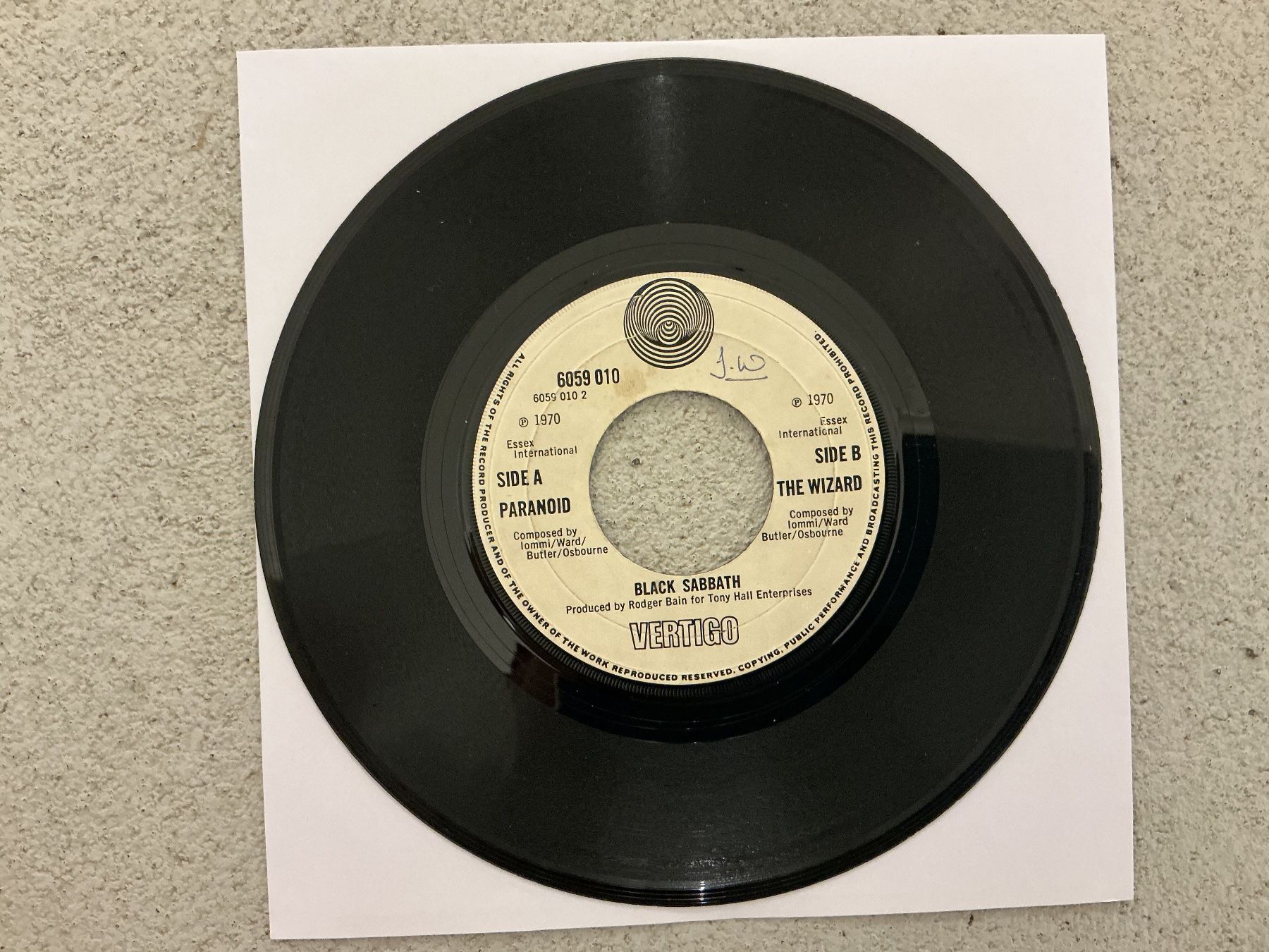 Vinyles: Black Sabbath Single - Paranoid / The Wizard (VG+) – D'occasion à Winterthur par Tumko_7_Vinyl
