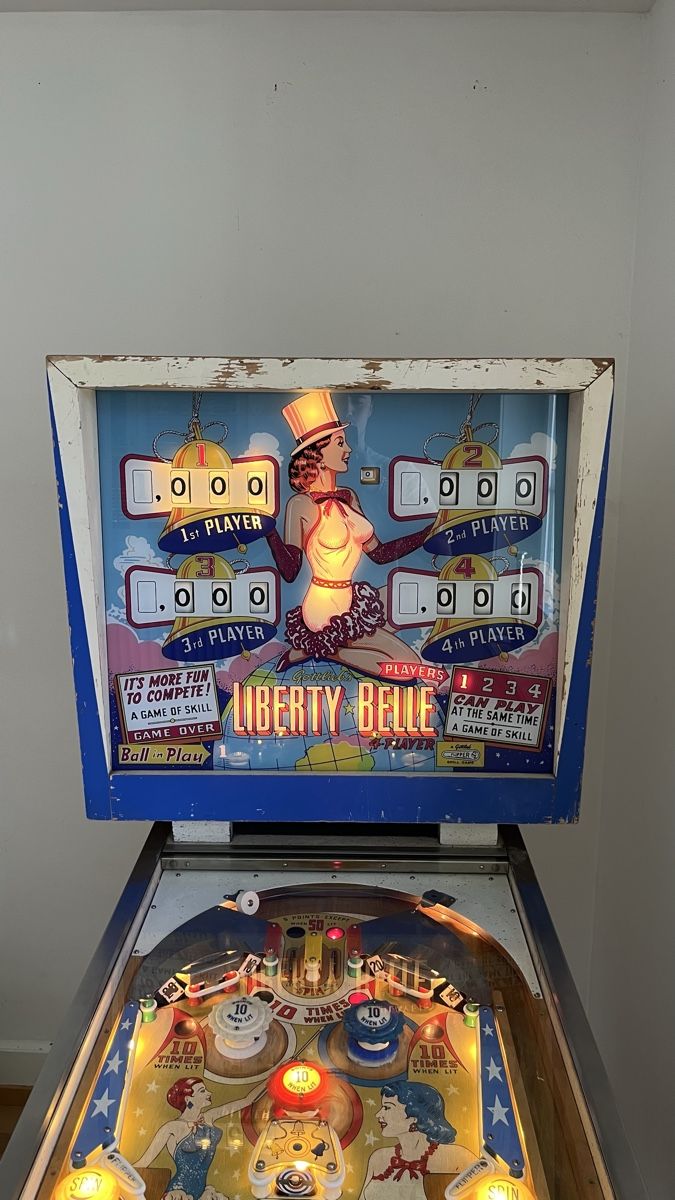 Flipper: Flipper Gottlieb Liberty Belle 1962 – Usato da Zürich venduto da mac1963mac 1