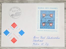 CL02 Enveloppe + Timbre Suisse 1971