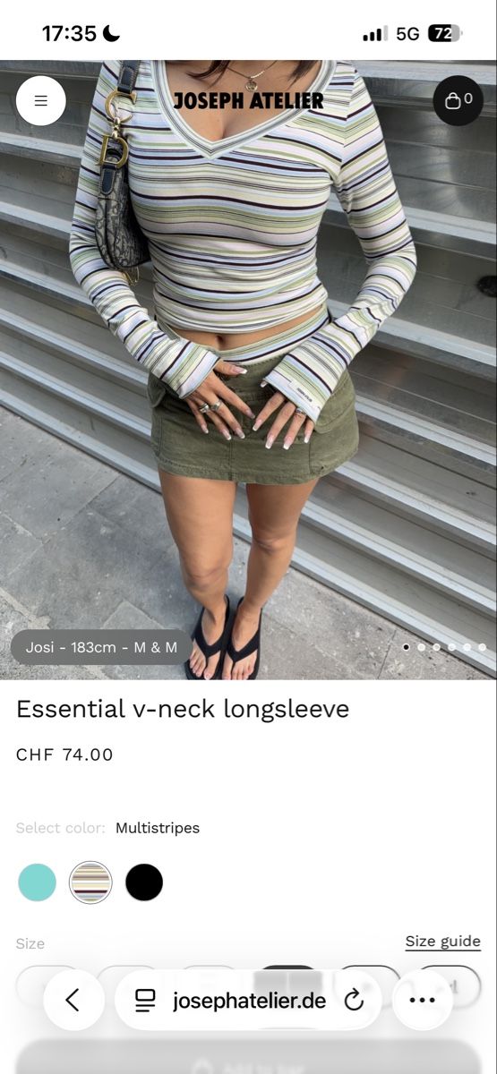 Joseph Atelier T-shirt: joseph atelier essential v neck longsleeve – Nuovo (secondo la descrizione) da Luzern venduto da janine_l 2