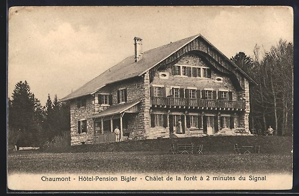 Cartoline postali: AK Chaumont, Hotel-Pension Bigler – Usato da Berlin venduto da bartko-reher
