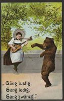 1907 Bärenkarte Gäng lustig ledig uralte Karte Bären Bär