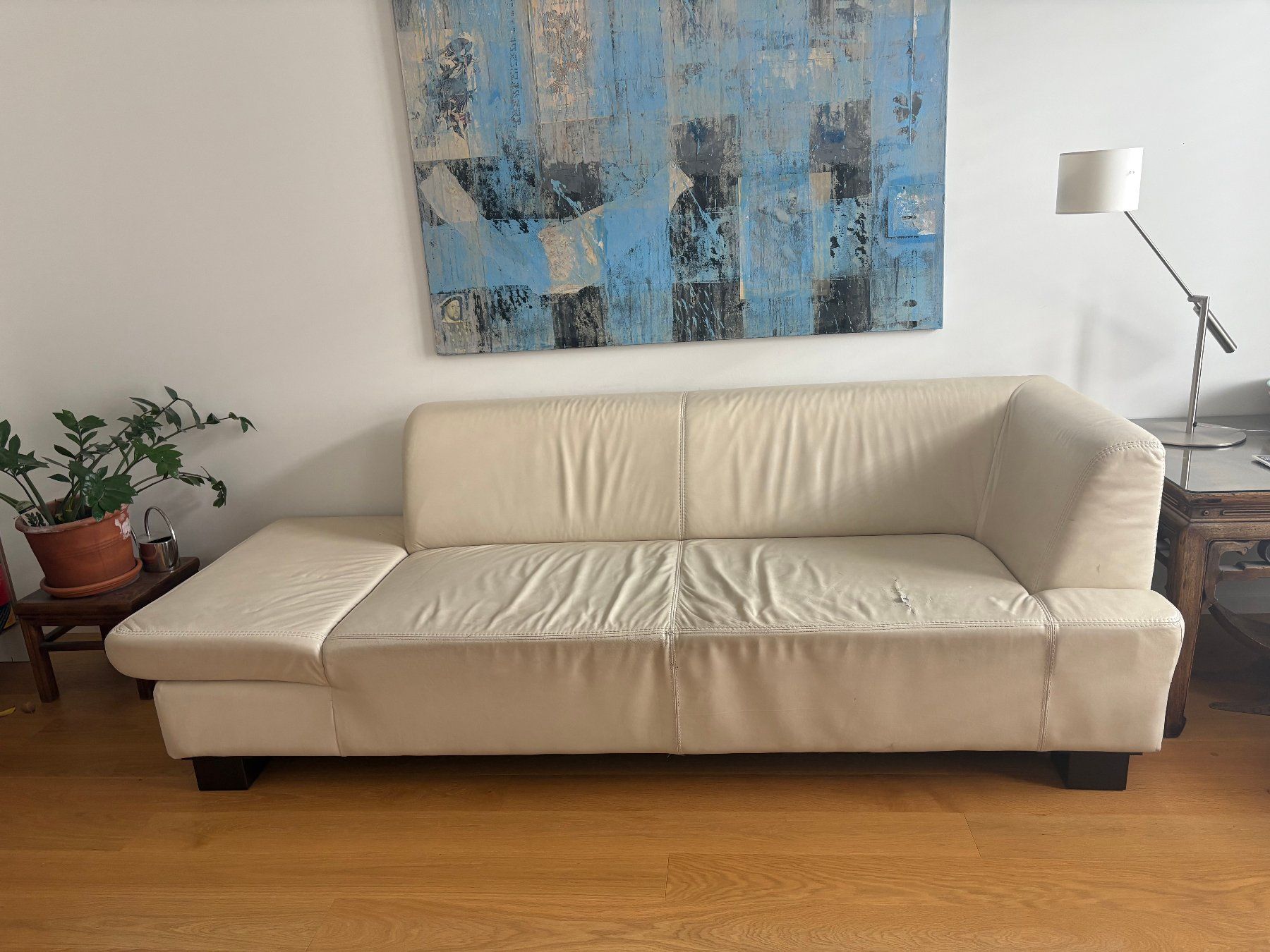 Divani: Sofa (Designersofa) Echtleder beige – Usato da Basel venduto da Christine555