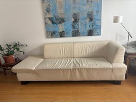 Sofa (Designersofa) Echtleder beige