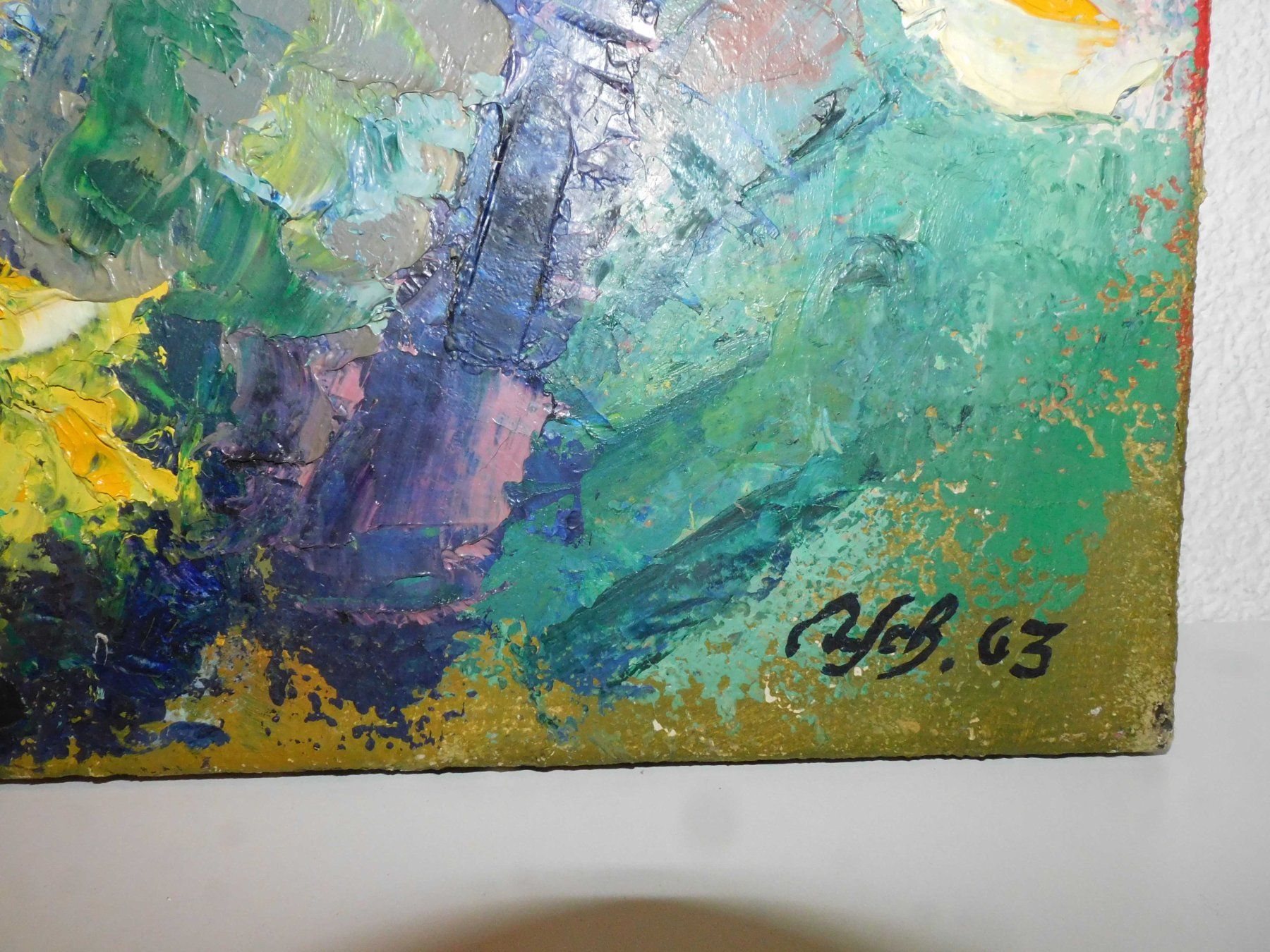 Dipinti: Kunst Ölgemälde abstrakt 1963   ohne Rahmen – Usato da Sursee venduto da 76 2