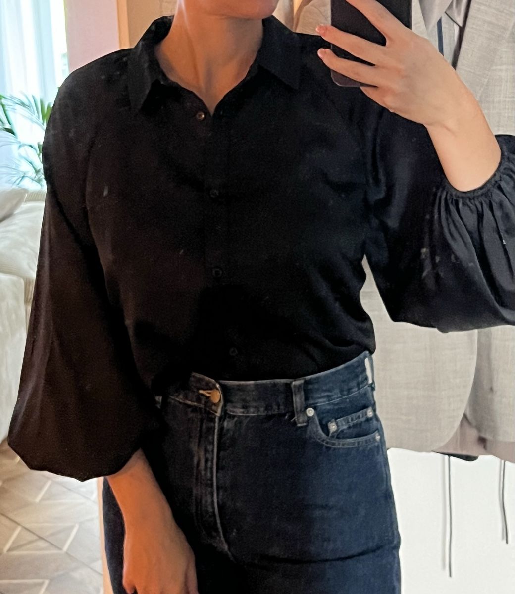 Asos Camicette: ASOS Schwarze Satinbluse mit Schleife Gr. 38 – Usato da Zürich venduto da lexi_alex 5