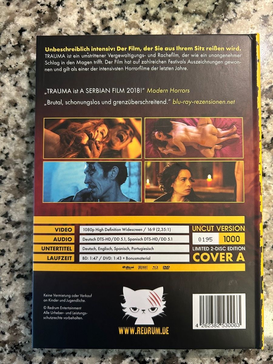 Tutti i DVDs: Trauma - Lucio A. Rojas - Blu-ray Mediabook – Nuovo (secondo la descrizione) da Frenkendorf venduto da kokira 1