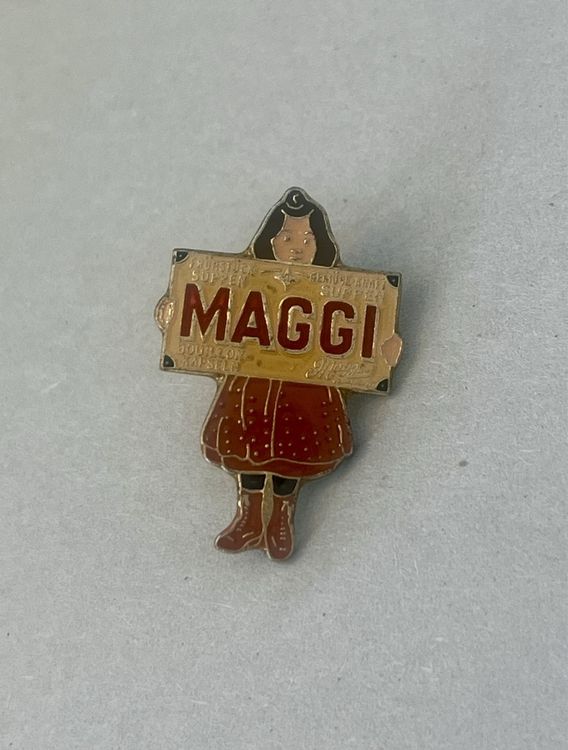 Pin Maggi Werbeschild mit Frau- Vintage /Retro | Kaufen auf Ricardo