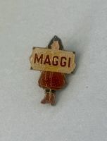 Pin Maggi Werbeschild mit Frau- Vintage /Retro