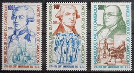 Kamerun Kat. 809-811 ** 1975 (200 Jahre USA)