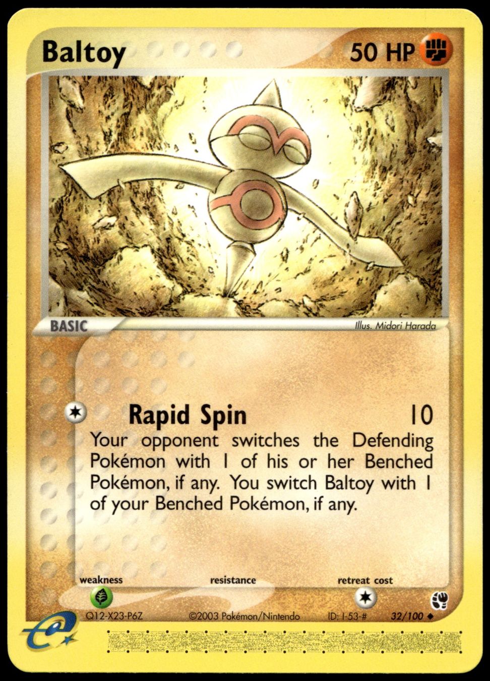 Pokémon Carte collezionabili: Baltoy 32/100 Pokémon EX Sandstorm – Usato da Uster venduto da Madame_Cards