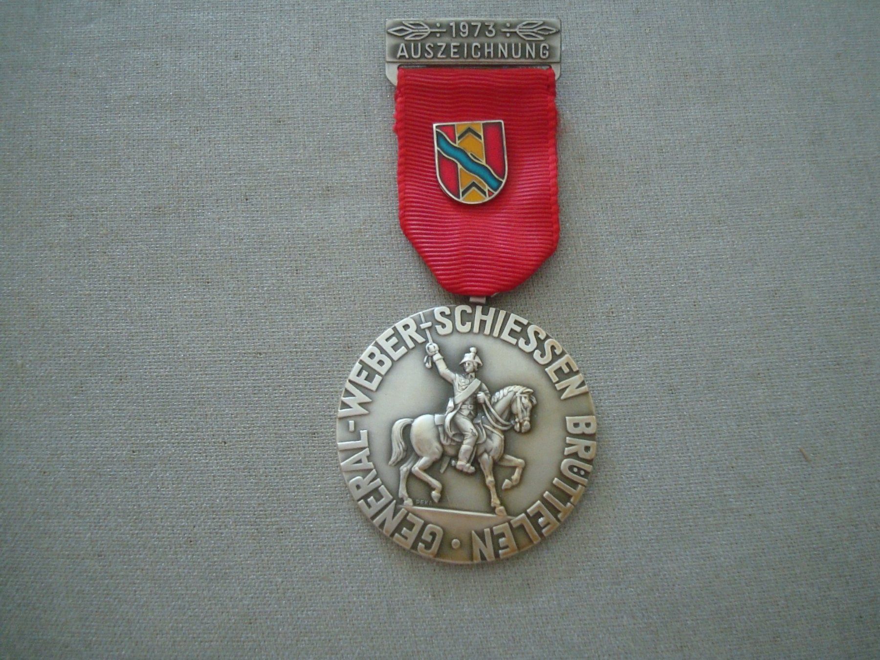 Medaillen: Abzeichen - General Weber Schiessen Brüttelen - 1973 – Gebraucht aus Neuenegg von flohcante