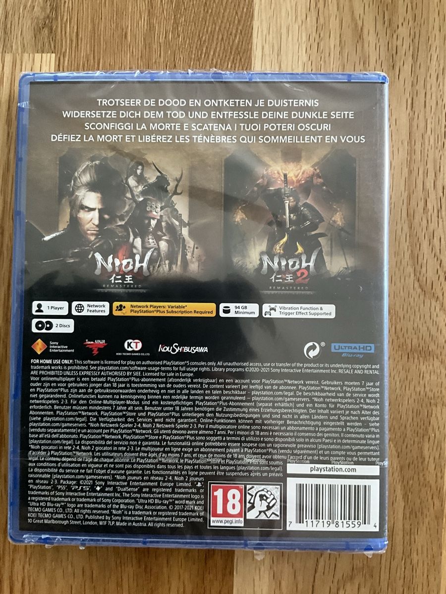 Spiele: PS5 Nioh Collection Remastered NEU – Neu und originalverpackt aus Luzern von Eureedudeheit 1