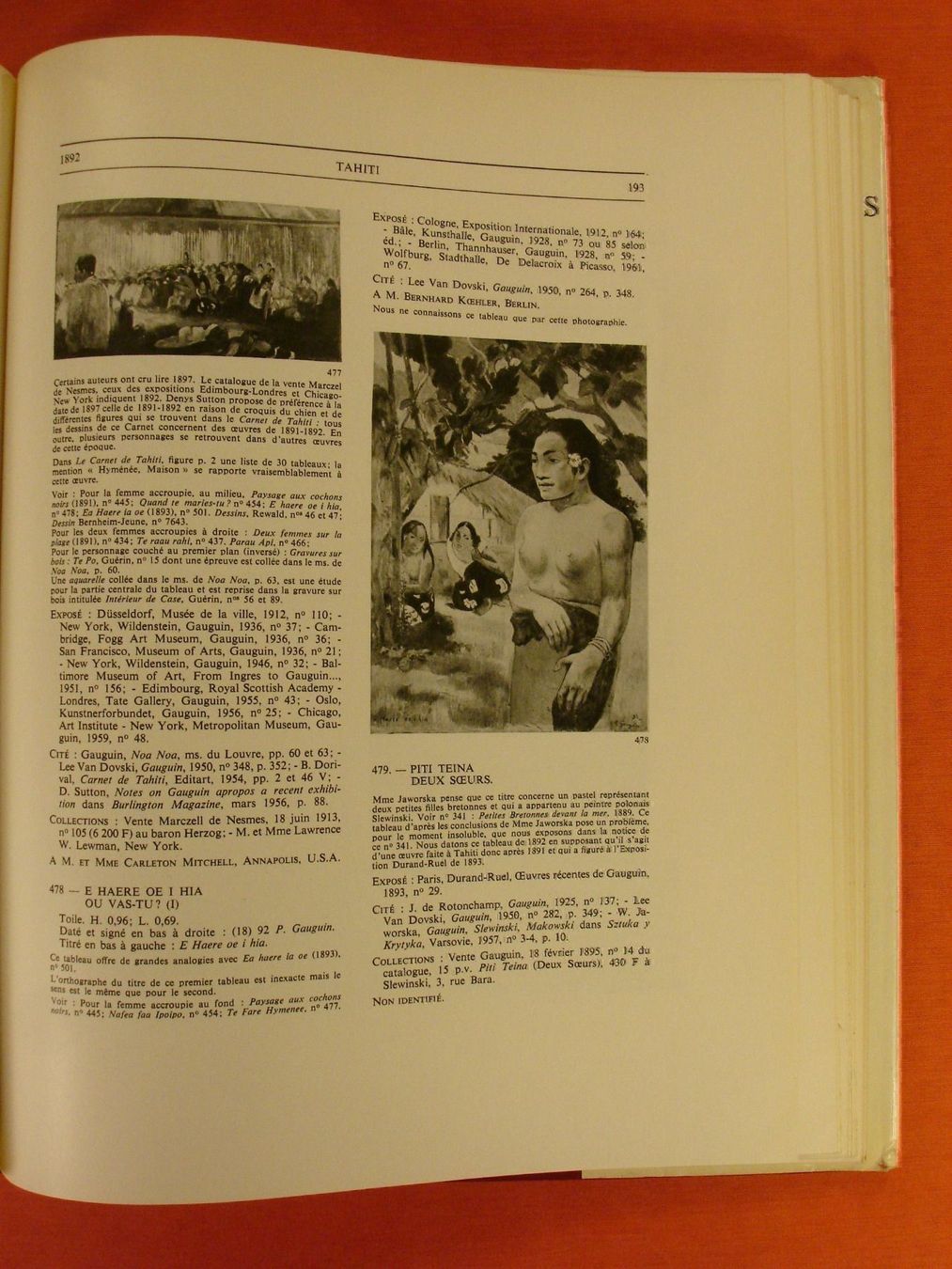 Libri: GAUGUIN CATALOGUE I, 1961 – Usato da Grüningen venduto da Kartensammler 7