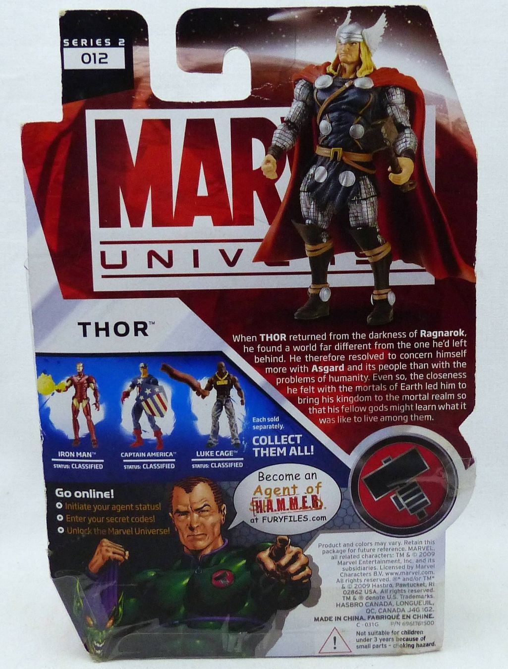 Hasbro Figuren: THOR 012 MARVEL UNIVERSE SERIE 2 WITH SECRET CODE 2009 – Neu und originalverpackt aus Lugano von YouWantUS 1