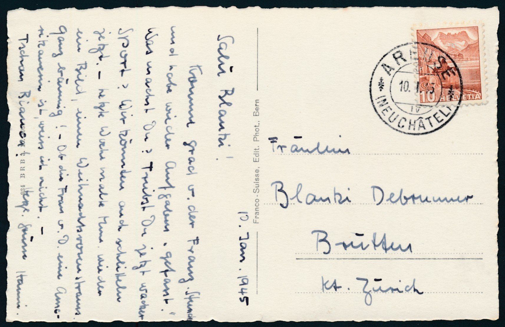 Cartoline postali: AK: Boudry, rue principale – Usato da Bonau venduto da Profila3 1