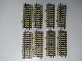 8 Stück Märklin Schalt-Gleis gerade 5146. Länge 1/2 = 90 mm