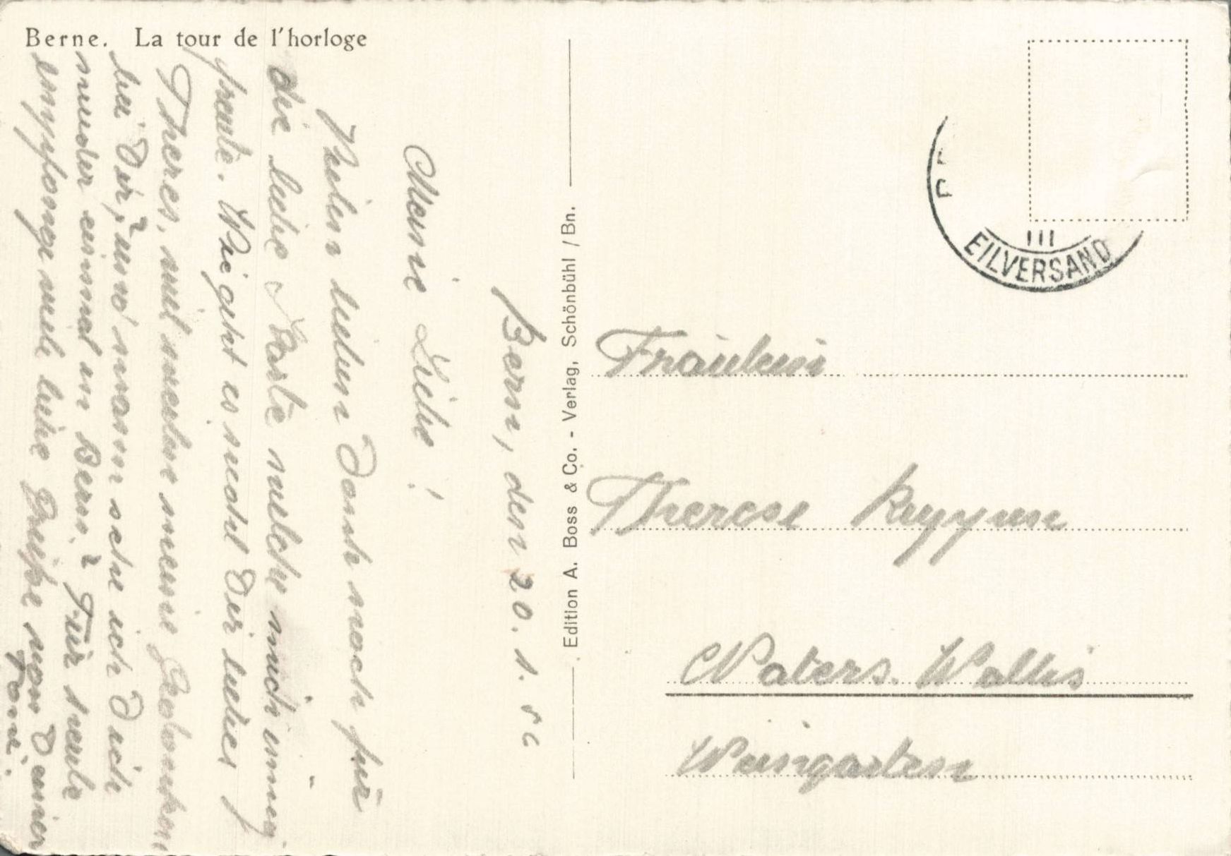 Cartoline postali: Ansichtskarte Bern Kramgasse mit Zeitglockenturm – Usato da Oberkirch LU venduto da sa_kr 1