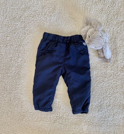 Gefütterte Schneehose in Navy blau Gr. 74