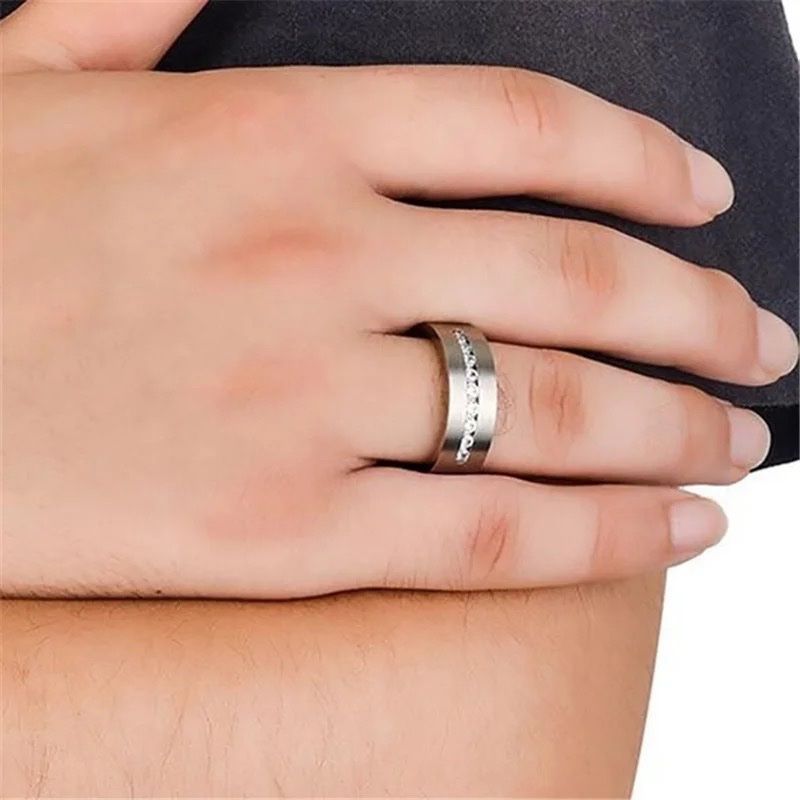 Anelli: Men ring silver with zirconia – Nuovo e nell'imballaggio originale da Aarburg venduto da StavFashion 2