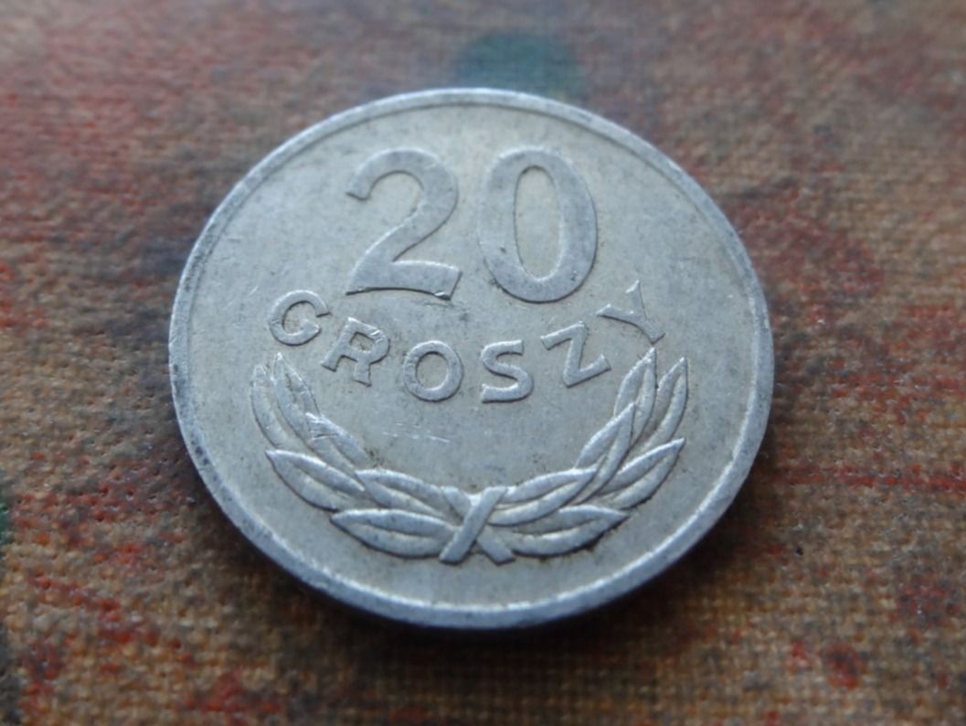 Tutti le monete: Pologne  20  Groszy  1977 – Usato da Romanel-sur-Lausanne venduto da Swift13 1