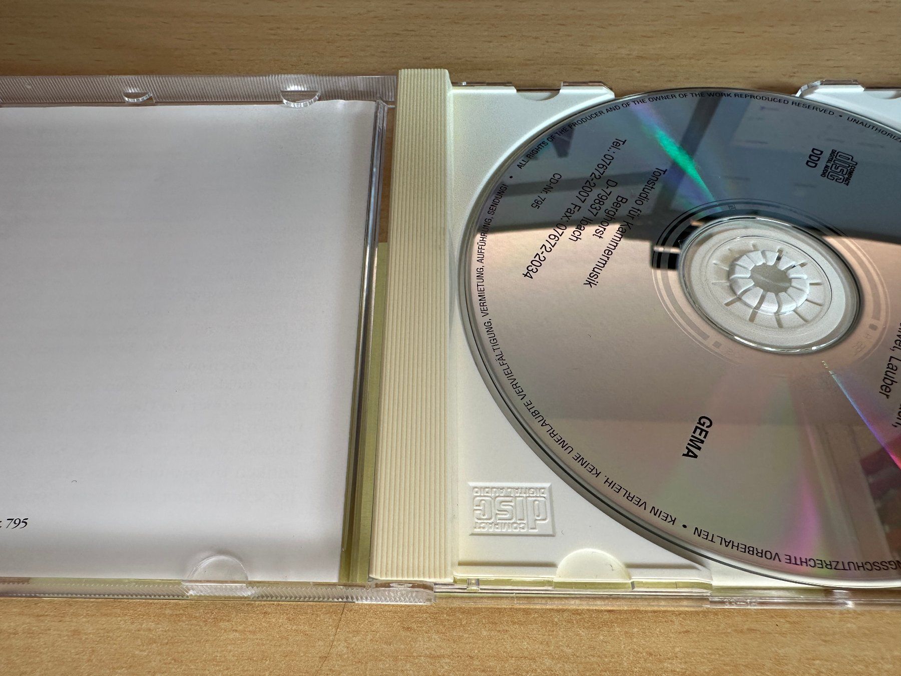 CD: Duo Appassionato - Flöte & Harfe – Usato da Rikon im Tösstal venduto da Alpenmutz 2