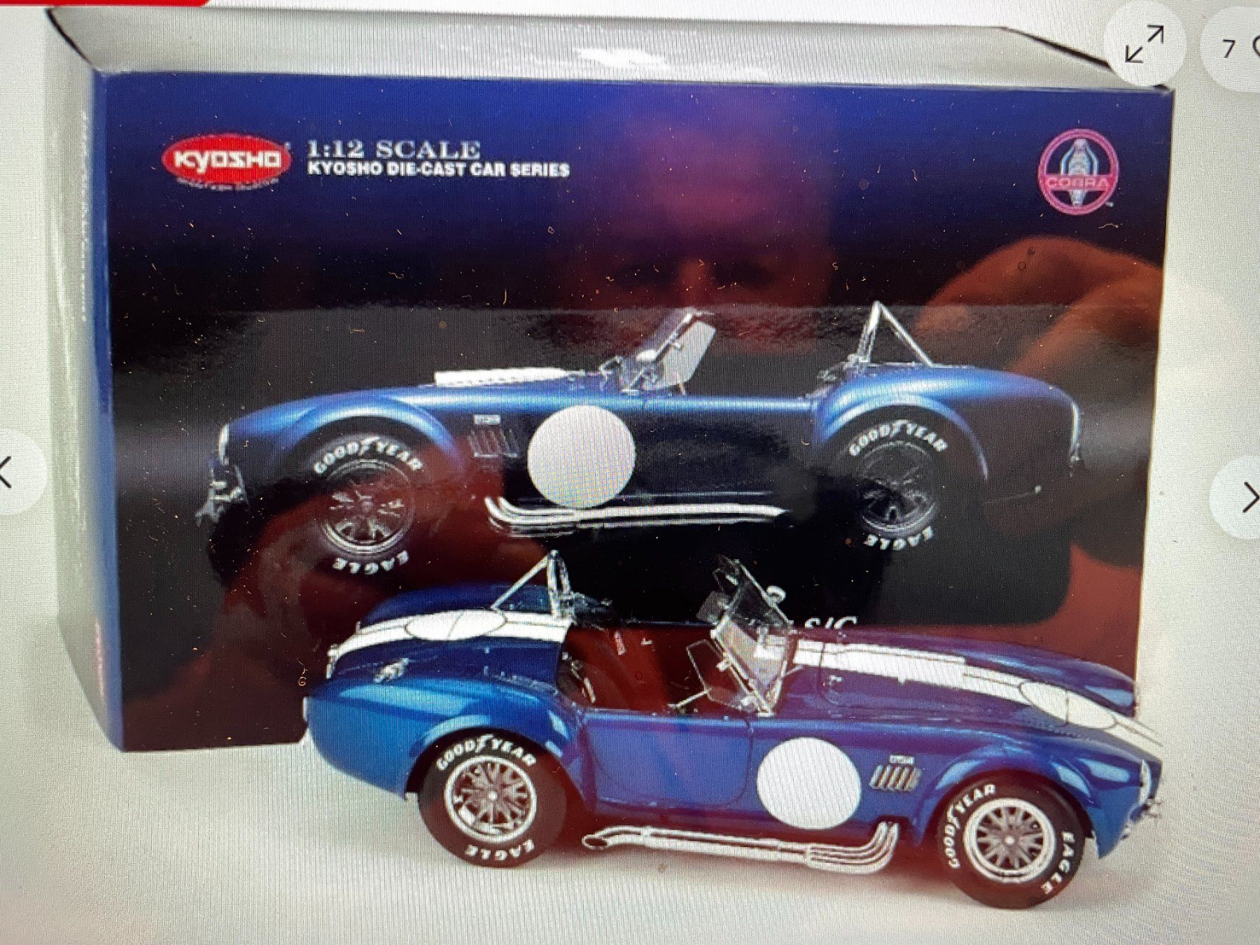 Kyosho Modellini d'auto: AC cobra 427 SC        Kyosho 1:12 – Nuovo e nell'imballaggio originale da Wohlen AG venduto da Erelpowerline