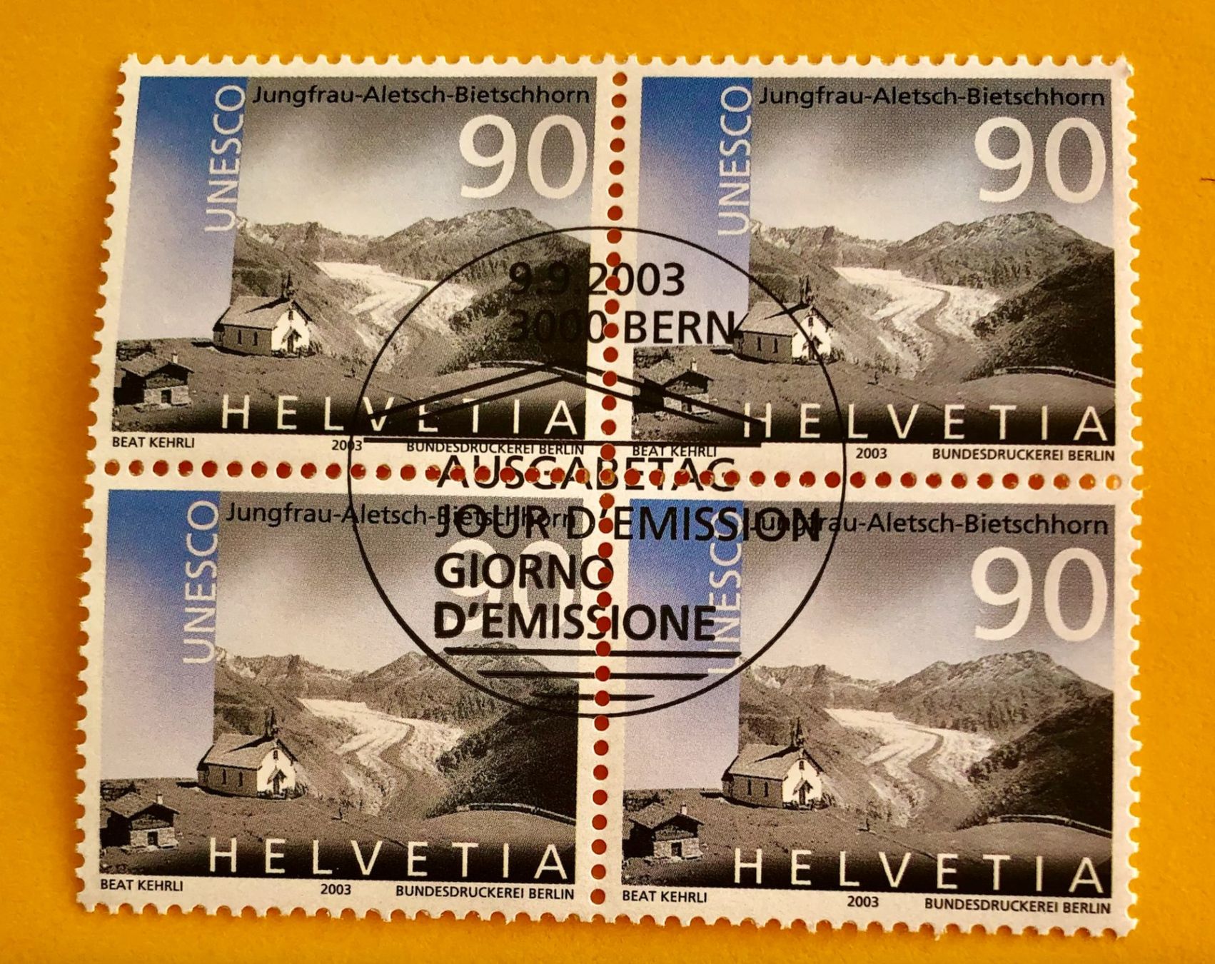 Tutti i francobolli:  Viererblock Nr.1096  Stempelt Bern 2003    – Usato da Aarau venduto da Billa007