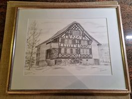 Zeichnung Bauernhaus Wollerau TOP