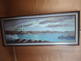 Oelgemälde 110 x 44 cm Küsten bild
